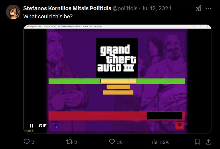 GTA III na Dreamcast - zrzut ekranu